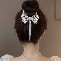 تصویر گیره گوجه ای پاپیون شکوفه 