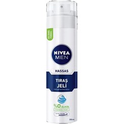 تصویر ژل اصلاح مردانه مدل Sensitive حجم 200 میل نیوا Nivea Rasier Gel Sensitive For Men 200ml