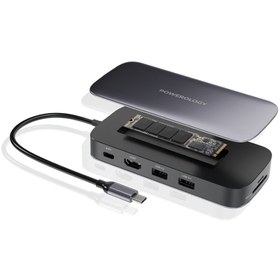 تصویر هاب و رم ریدر Powerology PWSDHB512 Type-C To USB3.0/HDMI/SD/Micro SD/Type-C ا Powerology PWSDHB512 Type-C To USB3.0/HDMI/SD/Micro SD/Type-C HUB Powerology PWSDHB512 Type-C To USB3.0/HDMI/SD/Micro SD/Type-C HUB