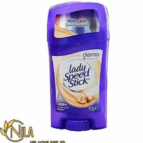 تصویر استیک ضد تعریق بدن 48 ساعته حاوی ویتامین E مناسب بانوان لیدی اسپید 45 گرم LADY SPEED STICK Antiperspirant Deodorant Stick Derma + Vitamin E 45g