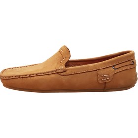 تصویر کالج مردانه مدل چرم طبیعی کد 00015t.k رنگ عسلی - 4 mens leather kalej honey color