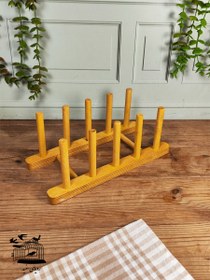 تصویر استند بشقاب چوبی 