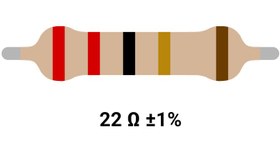 تصویر RESISTOR 1/4W 22R %1 MF– مقاومت ۱/۴ وات ۲۲ اهم ۱% متال فیلم 