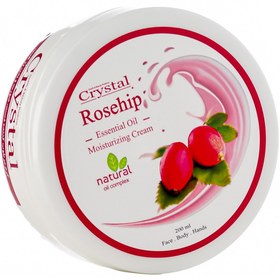 تصویر کرم مرطوب کننده صورت و بدن رز هیپ200 میلی لیتر کریستال Crystal Moisturizing Cream Rosehip