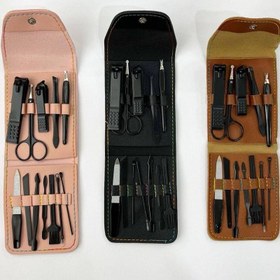 تصویر ست مانیکور چرمی 12 تیکه 