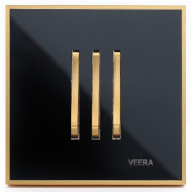 تصویر کلید و پریز ویرا مدل شهاب طلا مشکی ا Veera Switch And Sockets Shahab Gold Black Veera Switch And Sockets Shahab Gold Black