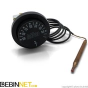 تصویر ترموستات جیوه ای تکبان ۳۰ تا ۹۰ درجه دنباله دار 