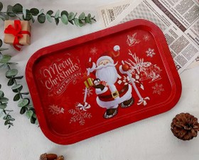 تصویر سینی مستطیل کریسمسی - کد 
