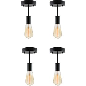 تصویر چراغ سقفی فلزی مینیمال مجموعه 8 عددی برند OWL 