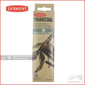 تصویر زغال طراحی درونت Derwent Medium Willow Charcoal 