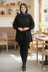 تصویر شومیز حریر مشکی 