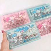 تصویر ست رسم پرگار خط کش گونیا نقاله XUAFE 