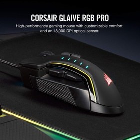 تصویر موس گیمینگ کورسیر CORSAIR GLAIVE RGB PRO CORSAIR Glaive RGB Pro Gaming Mouse