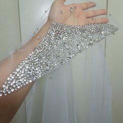 تصویر تور عروس عربی تمام سنگ 