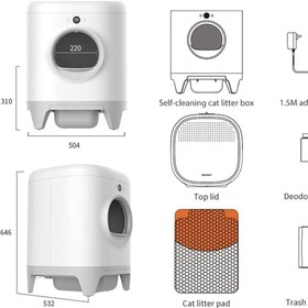 تصویر توالت هوشمند گربه برند: PETKIT کد X100 Smart cat toilet Brand: PETKIT code X100