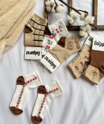 تصویر جوراب نیم ساق زنانه مدل خرسی 