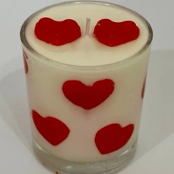 تصویر شمع لیوانی قلبی 