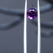 تصویر سنگ آمیتیست بنفش جواهری تراش گرد 2.15 قیراط 