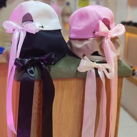 تصویر کلاه پاپییونی کتان 