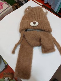 تصویر کلاه و شال گردن وارداتی - مشکی 