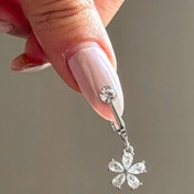 تصویر پیرسینگ ناف فیک مدل پاپیون کد ۵۰۲ 