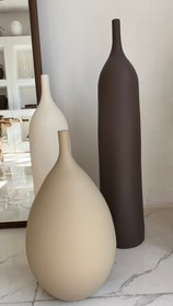 تصویر گلدان کنار سالنی ۳ عددی 