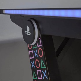 تصویر میز گیمینگ ایکس راکر X Rocker PlayStation Borealis Led Gaming Desk 