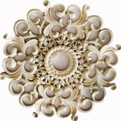 تصویر گل سقفی زیر لوستری دور لوستری دیسک 30 سانتی سپاهان سقف کد (154) 