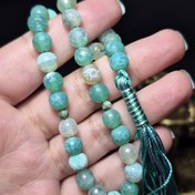 تصویر تسبیح ۳۳ دانه عقیق اقیانوسی معدنی سایز ۸ میل کد Z7148 