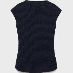 تصویر تاپ کرپ نخی فیت برای دوران بارداری زنانه سرمه ای منگو 