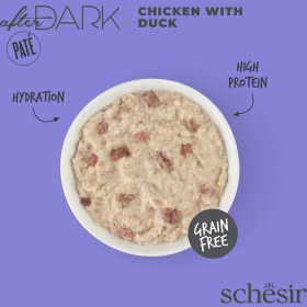 تصویر کنسرو افتر دارک شسیر طعم مرغ و اردک Schesir After Dark Chicken