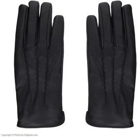 تصویر دستکش مردانه چرم مشهد مدل R0534-001 - زرشکی - 13 