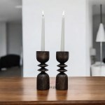 تصویر جاشمعی چوبی کد 105 