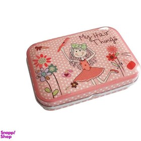 تصویر قوطی فلزی طرح دختر 