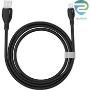 تصویر کابل تبدیل USB به Lightning باسئوس 1.2 متری 12 وات 2.4A مدل Baseus Pudding Series Cluster Black 