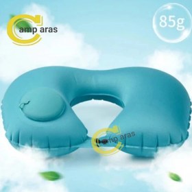 تصویر بالش گردنی بادی خودبادشو روکش مخمل Pillow ZJ-33 