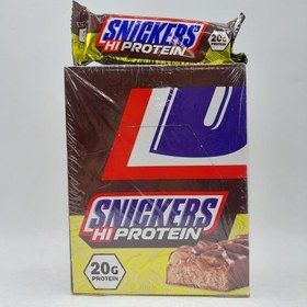 تصویر پروتئین بار کاراملی اسنیکرز بسته 12 عددی Snickers Hi Protein 20gr Bar 55gr 12Pcs