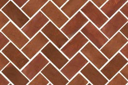 تصویر آجر قزاقی کف قرمز ۱۰×۲۰ | آجر سنتی قرمز مناسب کف‌سازی و نمای کلاسیک 