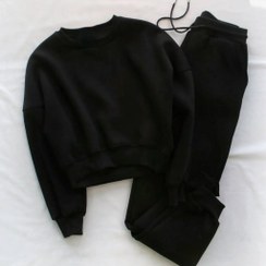 تصویر ست سویشرت و شلوار مردانه اسپرت سیاه 