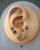 تصویر ست پیرسینگ بنفش 