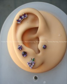 تصویر ست پیرسینگ بنفش 