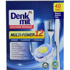 تصویر قرص ماشین ظرفشویی دنک میت مدل Denkmit Multi Power Denkmit Multi Power dishwasher 40 tablet
