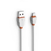 تصویر کابل تبدیل USB به microUSB الدینیو مدل LS550 طول 0.2 متر سفید کابل تبدیل