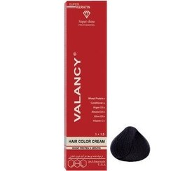 تصویر رنگ مو والانسی سری خاکستری مدل مشکی پر کلاغی شماره C1 VALANCYC1Hair Color 100 ml