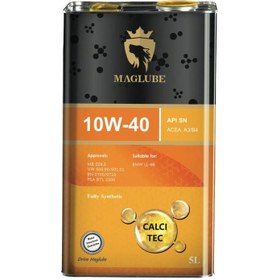 تصویر روغن موتور مگلوب مدل Calci Tec 10W-40 حجم 5 لیتر روغن موتور خودرو مگلوب مدل Calci Tec 10W-40