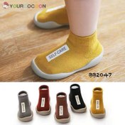 تصویر کفش جورابی نوزادی بچه گانه زیر سیلیکونی فانتزی مارک دار وارداتی Baby_sock