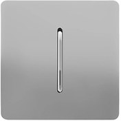 تصویر کلید و پریز آسیا الکتریک مدل کریستال طوسی نقره ای 