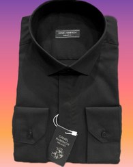 تصویر پیراهن مشکی قاپک مخفی Meshke