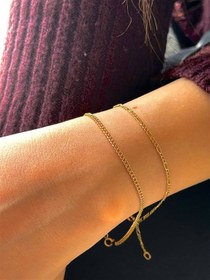 تصویر دستبند طلا فیگارو 68 