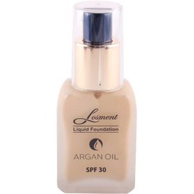 تصویر کرم پودر حاوی روغن آرگان و آلوئه ورا حجم 35 میل لوسمنت 206 Losment Contain Aloe Vera And Argan Oil Foundation 35 ml